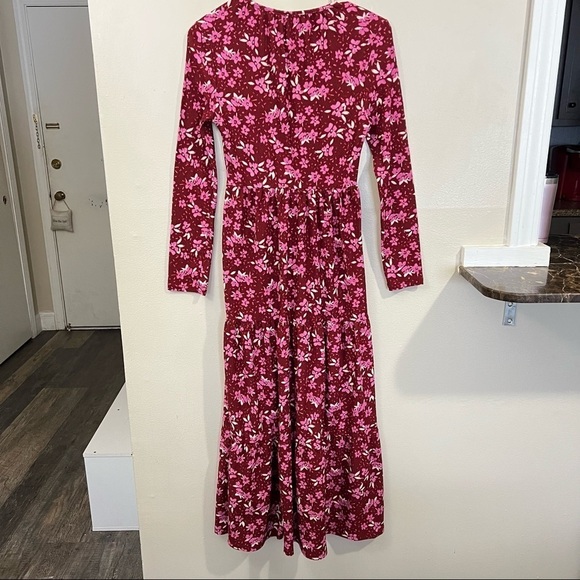 Free People Tiers Of Joy floral boho Midi Dress - Picture 3 of 11